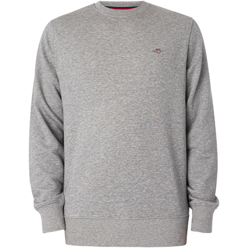Textiel Heren Sweaters / Sweatshirts Gant Sweatshirt met ronde hals en schild Grijs