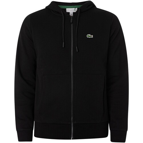 Textiel Heren Sweaters / Sweatshirts Lacoste Hoodie met geborduurd logo en rits Zwart