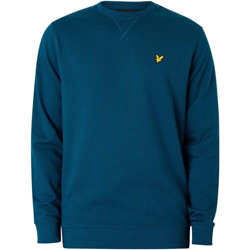 Textiel Heren Sweaters / Sweatshirts Lyle & Scott Sweatshirt met ronde hals en logo Blauw