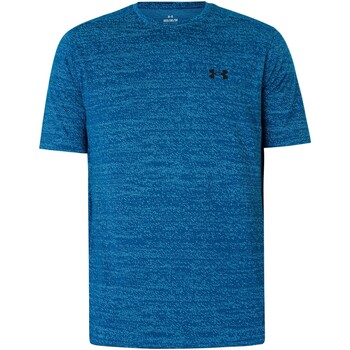 Textiel Heren T-shirts korte mouwen Under Armour Tech Vent-jacquard T-shirt Blauw