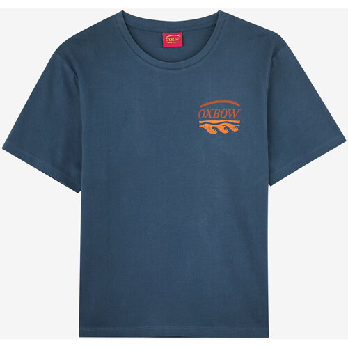 Textiel Dames T-shirts korte mouwen Oxbow Wijd T-shirt met print P2TAZIM Blauw