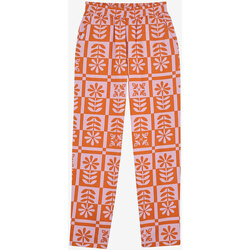 Textiel Dames Broeken / Pantalons Oxbow Broek in bedrukt linnen P2ROLAND Oranje