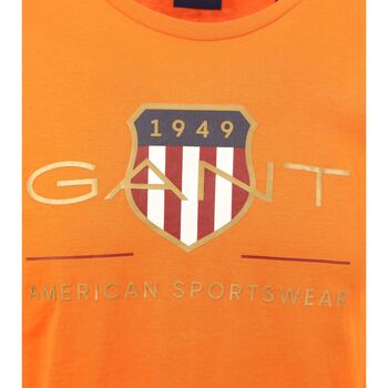 Gant T-shirt Shield Logo Oranje Oranje