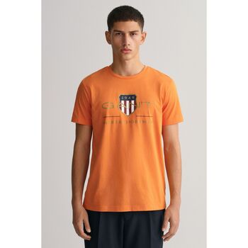 Gant T-shirt Shield Logo Oranje Oranje