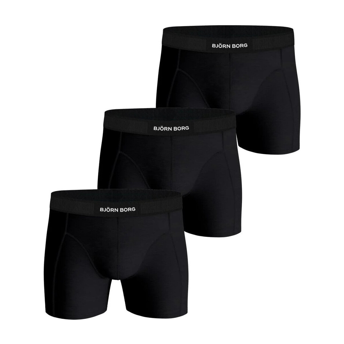 Ondergoed Heren BH's Björn Borg Boxers Premium 3 Pack Black Zwart