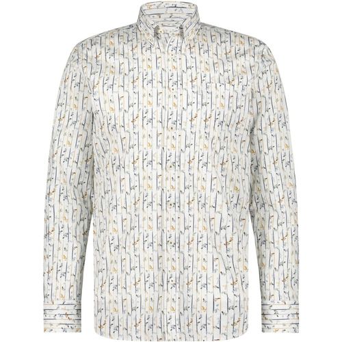Textiel Heren Overhemden lange mouwen State Of Art Overhemd Streep Geel Groen