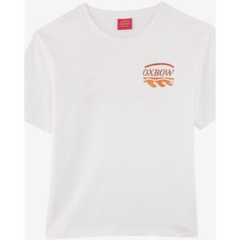 Oxbow Wijd T-shirt met print P2TAZIM Wit