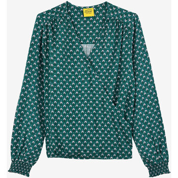 Textiel Dames Overhemden Oxbow Overslagbloes met print P2CORTI Groen