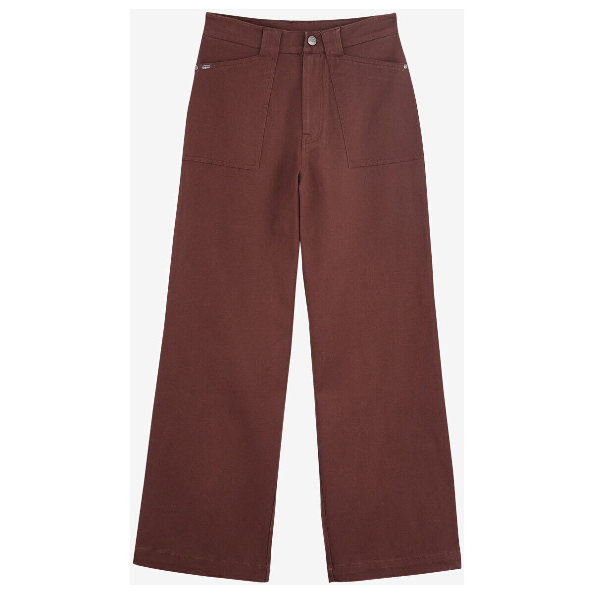Textiel Dames Broeken / Pantalons Oxbow Flared broek in keperstof P2BALI Bruin