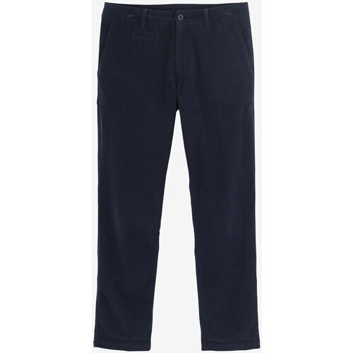Textiel Heren Broeken / Pantalons Oxbow Effen chinobroek in heel fijn fluweel P2REANOUR Blauw