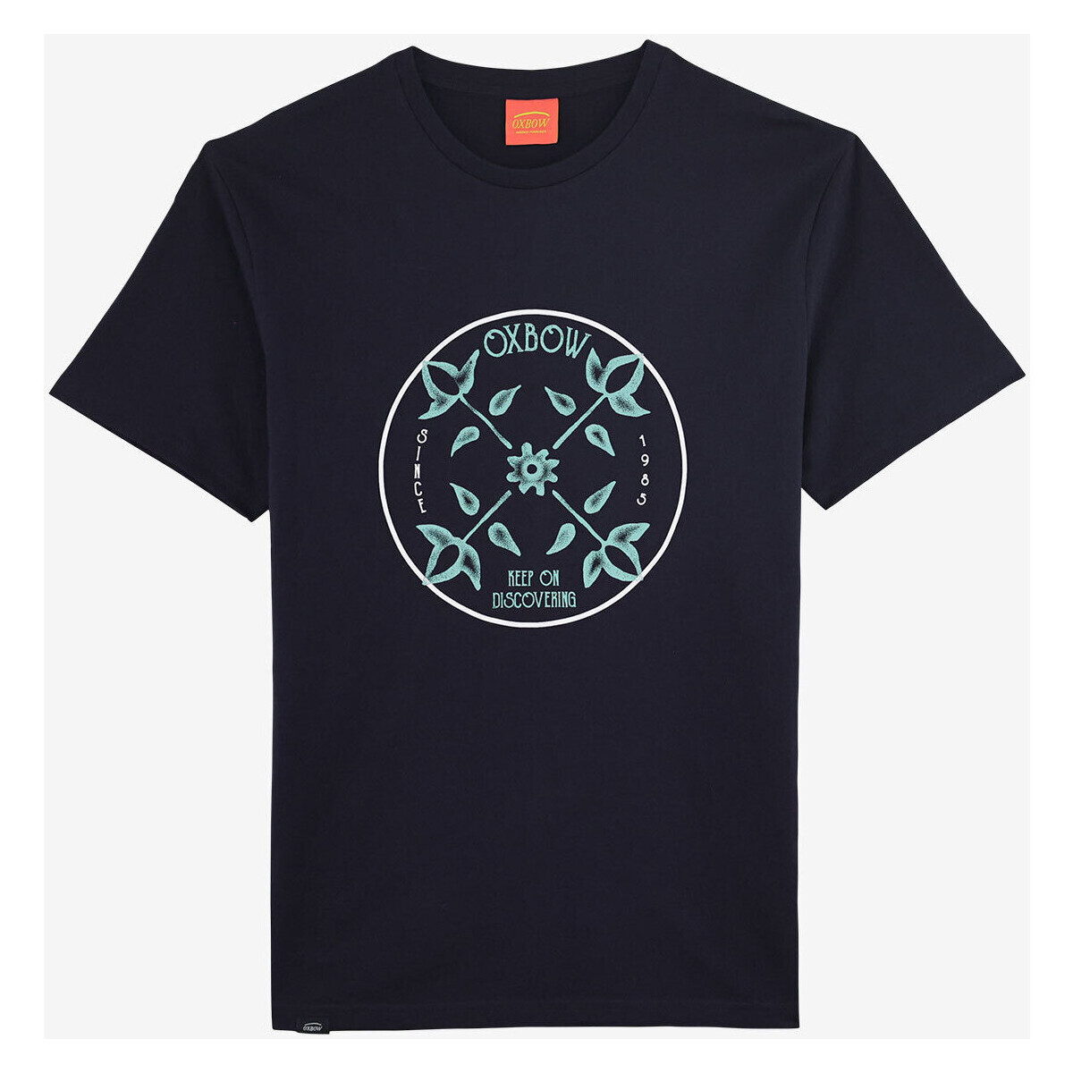 Textiel Heren T-shirts korte mouwen Oxbow T-shirt met korte mouwen en print P2TEGANE Blauw