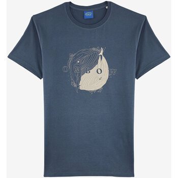 Textiel Heren T-shirts korte mouwen Oxbow T-shirt met korte mouwen en print P2TALEINE Blauw