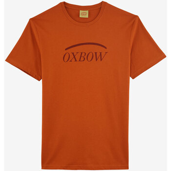 Textiel Heren T-shirts korte mouwen Oxbow T-shirt met korte mouwen en print P2TALAI Bruin