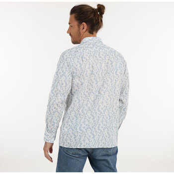 Oxbow Overhemd met lange mouwen microprint P2CERLING Wit