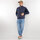 Textiel Heren Sweaters / Sweatshirts Oxbow Hybride sweater met rits in tweelaagsstof P2SPARE Blauw