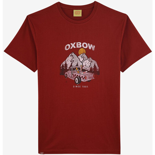 Textiel Heren T-shirts korte mouwen Oxbow T-shirt met korte mouwen en print P2TELEKAR Rood