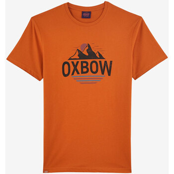 Textiel Heren T-shirts korte mouwen Oxbow T-shirt met korte mouwen en print P2TORVID Bruin