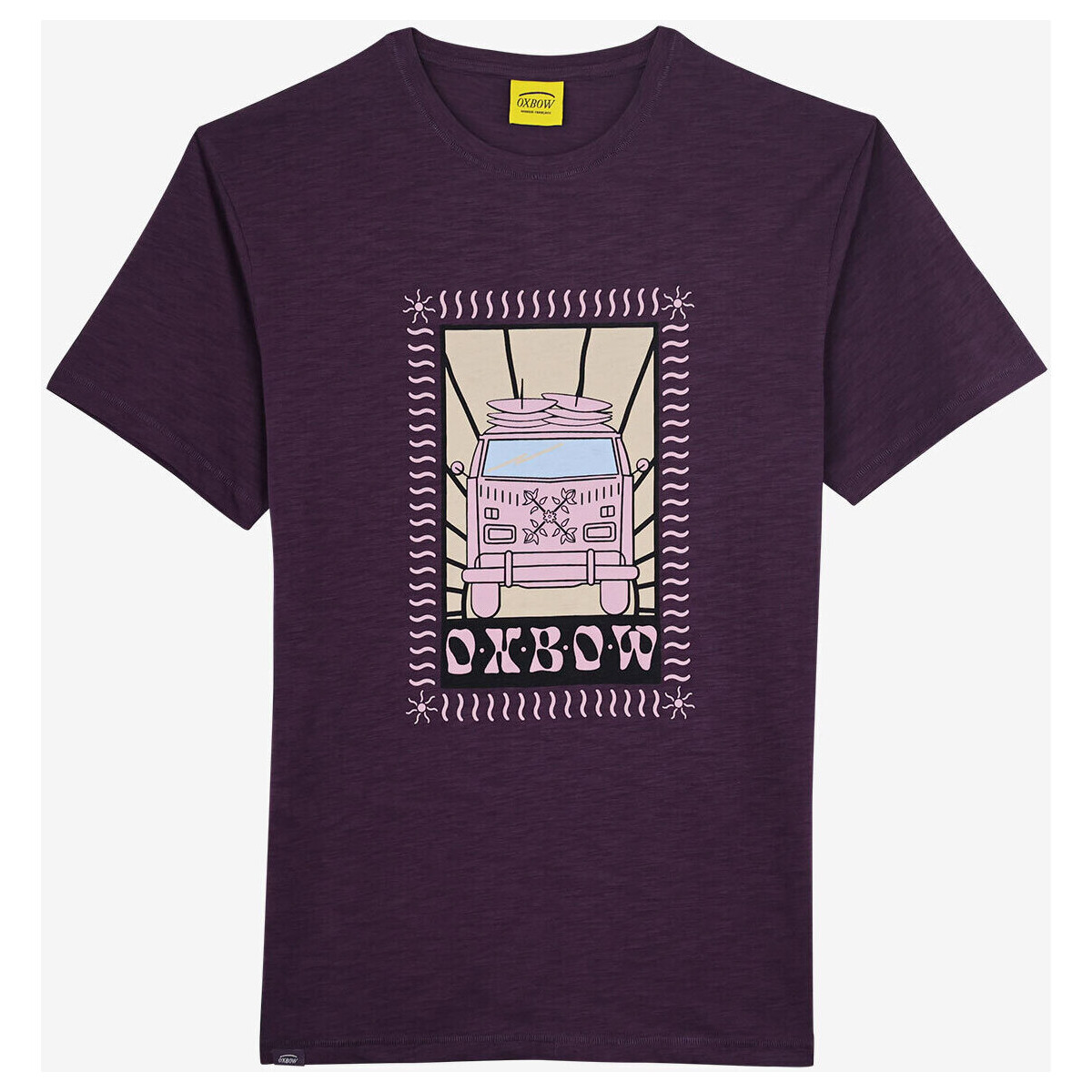 Textiel Heren T-shirts korte mouwen Oxbow T-shirt met korte mouwen en print P2TIROMY Violet