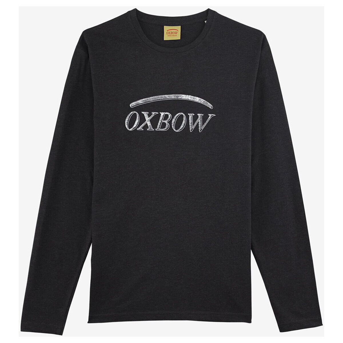 Textiel Heren T-shirts korte mouwen Oxbow T-shirt met lange mouwen en print P2THIOG Grijs