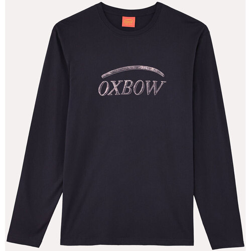 Textiel Heren T-shirts korte mouwen Oxbow T-shirt met lange mouwen en print P2THIOG Blauw