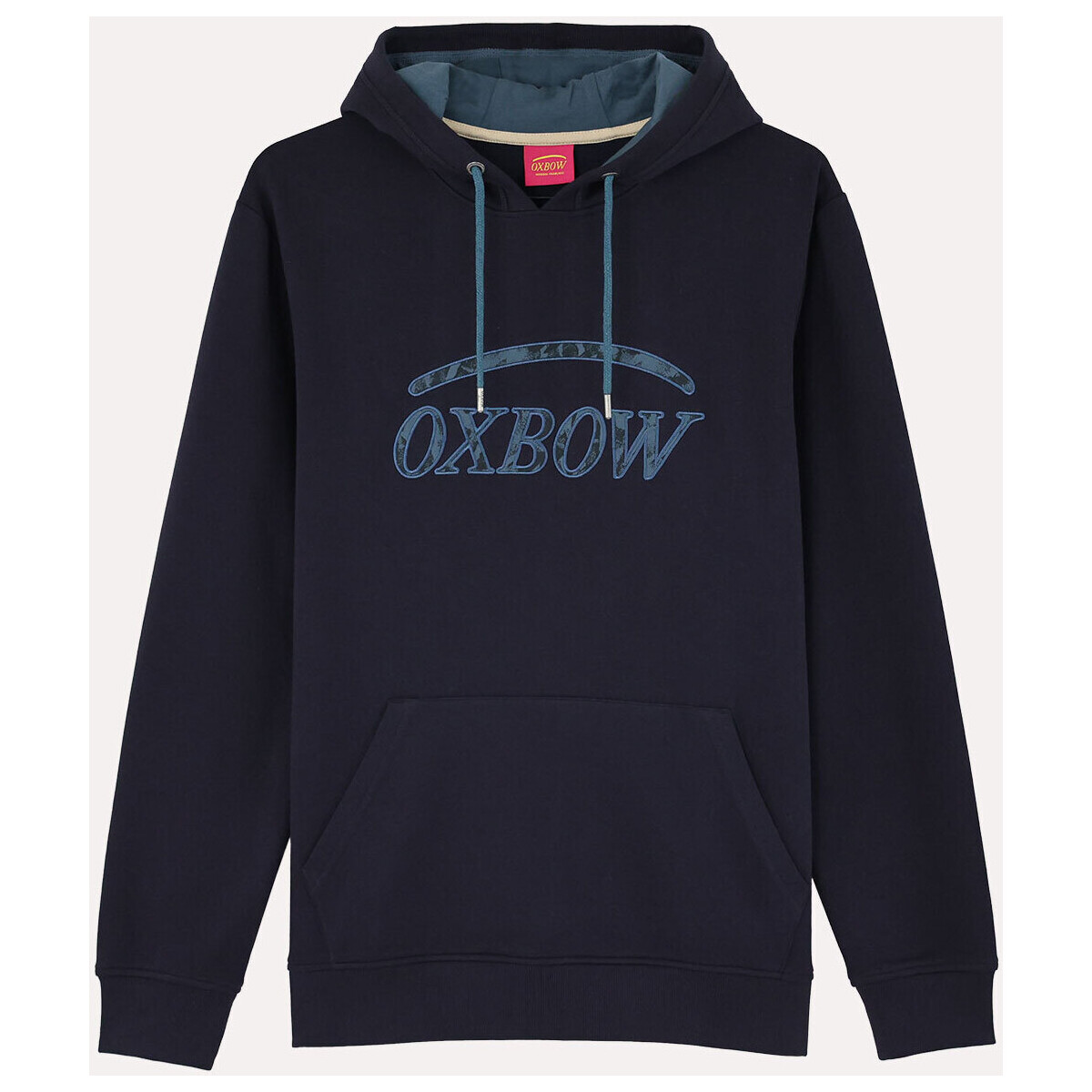 Textiel Heren Sweaters / Sweatshirts Oxbow Bedrukte hoodie met trekkoorden P2SAVIORA Blauw