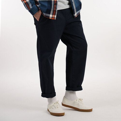 Textiel Heren Broeken / Pantalons Oxbow Broek loose fit in canvas met elastische tailleband P2RAMON Blauw
