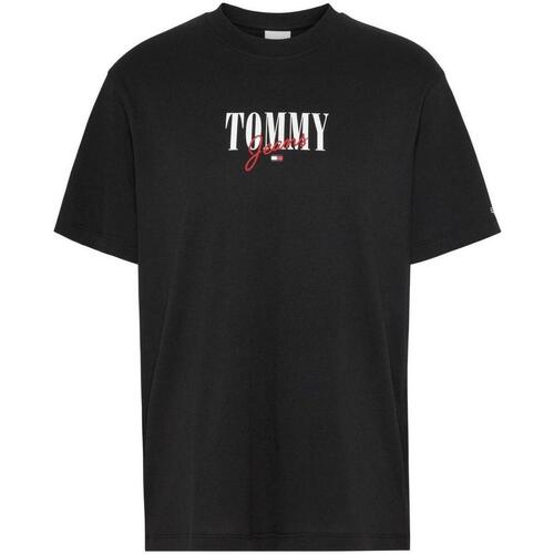 Textiel Dames T-shirts korte mouwen Tommy Hilfiger  Zwart
