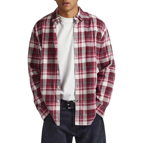 Textiel Heren Overhemden lange mouwen Pepe jeans  Rood