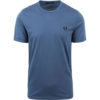 Textiel Heren T-shirts & Polo’s Fred Perry T-Shirt Ringer M3519 Mid Blauw Blauw