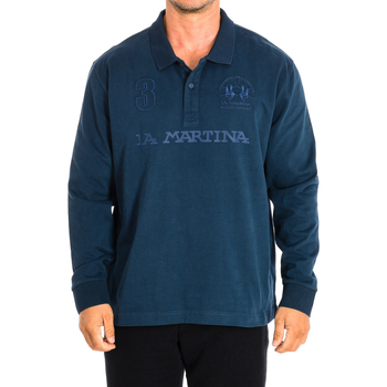 Textiel Heren Polo's lange mouwen La Martina XMP305-JS005-07017 Marine