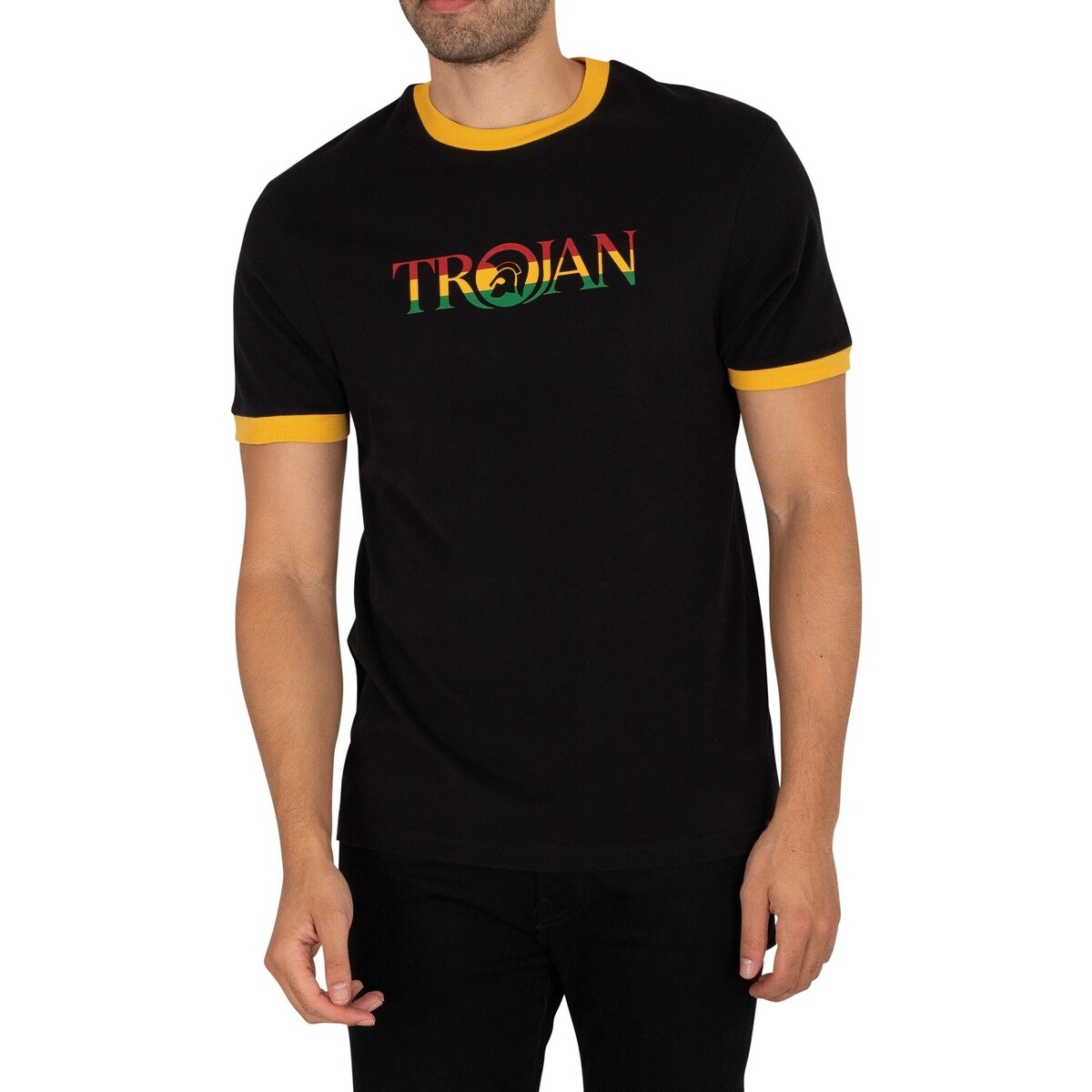 Textiel Heren T-shirts korte mouwen Trojan T-shirt met merknaam Zwart