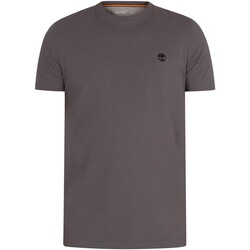 Textiel Heren T-shirts korte mouwen Timberland Dun-River smal T-shirt met ronde hals Grijs