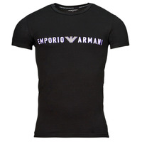 Textiel Heren T-shirts korte mouwen Emporio Armani SHINY LOGOBAND Zwart