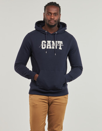 Textiel Heren Sweaters / Sweatshirts Gant ARCH SCRIPT HOODIE Marine