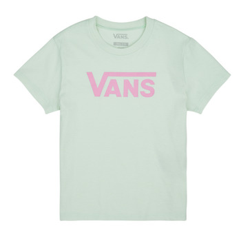 Textiel Meisjes T-shirts korte mouwen Vans FLYING V CREW GIRLS Groen / Roze