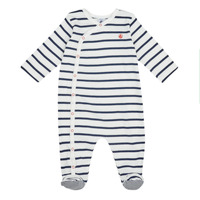 Textiel Kinderen Pyjama's / nachthemden Petit Bateau LUCHOTE Marine / Wit