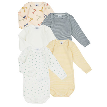 Textiel Kinderen Pyjama's / nachthemden Petit Bateau BODY US ML TROTINETTE X5 Multicolour