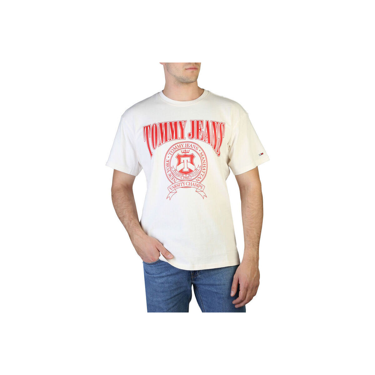 Textiel Heren T-shirts korte mouwen Tommy Hilfiger - dm0dm15645 Wit