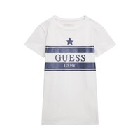 Textiel Meisjes T-shirts korte mouwen Guess J4RI15 Wit