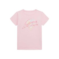 Textiel Meisjes T-shirts korte mouwen Guess SS SHIRT Roze