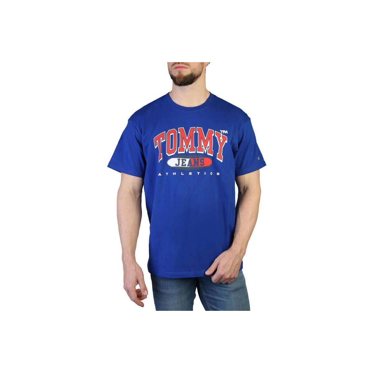 Textiel Heren T-shirts korte mouwen Tommy Hilfiger - dm0dm16407 Blauw