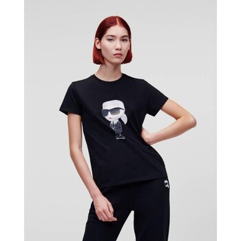 Textiel Dames T-shirts & Polo’s Karl Lagerfeld  Zwart