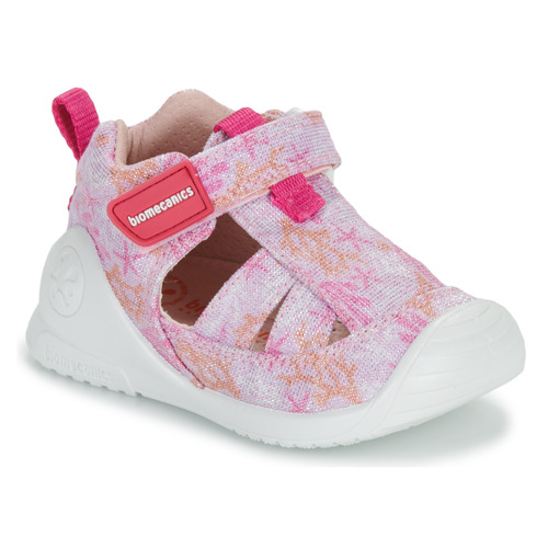 Schoenen Meisjes Sandalen / Open schoenen Biomecanics SANDALIA ESTAMPADA Roze / Multicolour