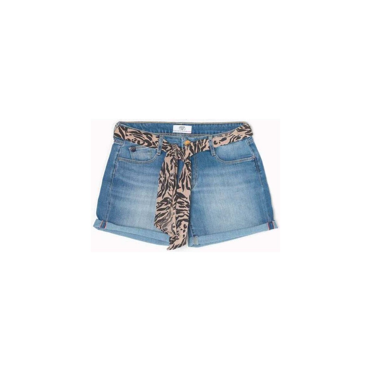 Textiel Dames Korte broeken / Bermuda's Le Temps des Cerises Short van jeans JANKA Blauw