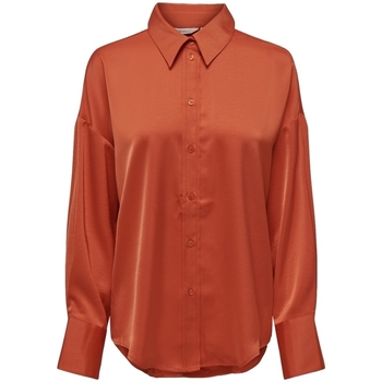 Textiel Dames Tops / Blousjes Only Marta Oversize Shirt - Tigerlily Oranje