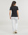 Textiel Dames T-shirts korte mouwen Calvin Klein Jeans MONOLOGO SLIM TEE Zwart