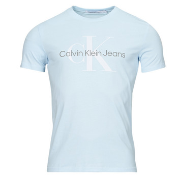 Textiel Heren T-shirts korte mouwen Calvin Klein Jeans SEASONAL MONOLOGO TEE Blauw