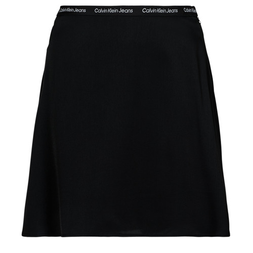 Textiel Dames Rokken Calvin Klein Jeans LOGO ELASTIC SKIRT Zwart