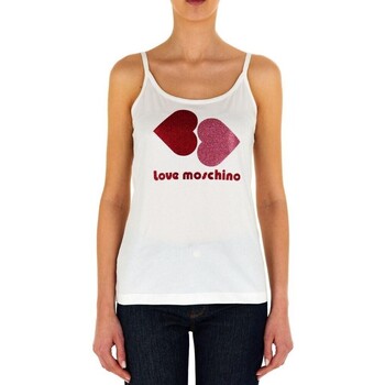 Textiel Dames T-shirts & Polo’s Love Moschino  Wit