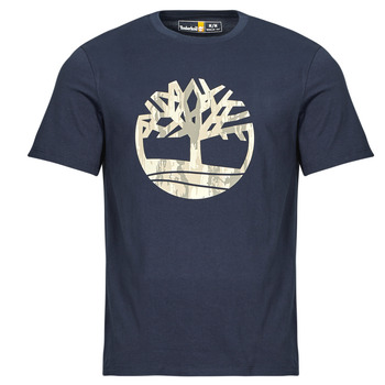 Textiel Heren T-shirts korte mouwen Timberland Camo Tree Logo Short Sleeve Tee Marine